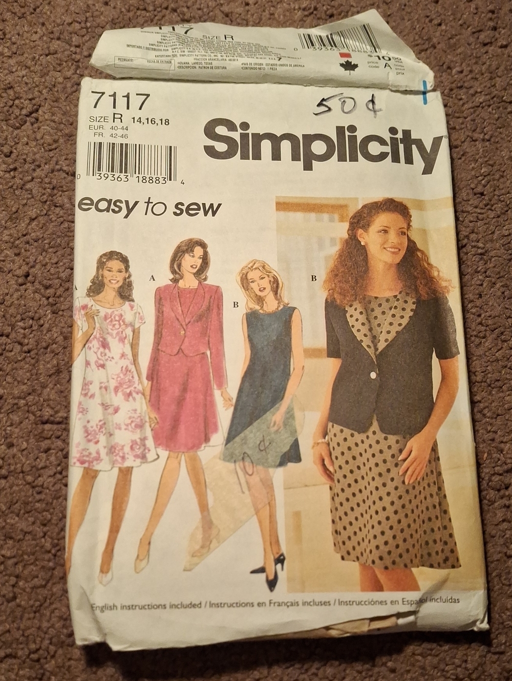 7117 Simplicity Pattern